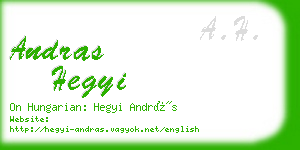 andras hegyi business card
